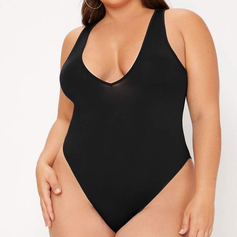 SHEIN | Deep V-Neck Bodysuit